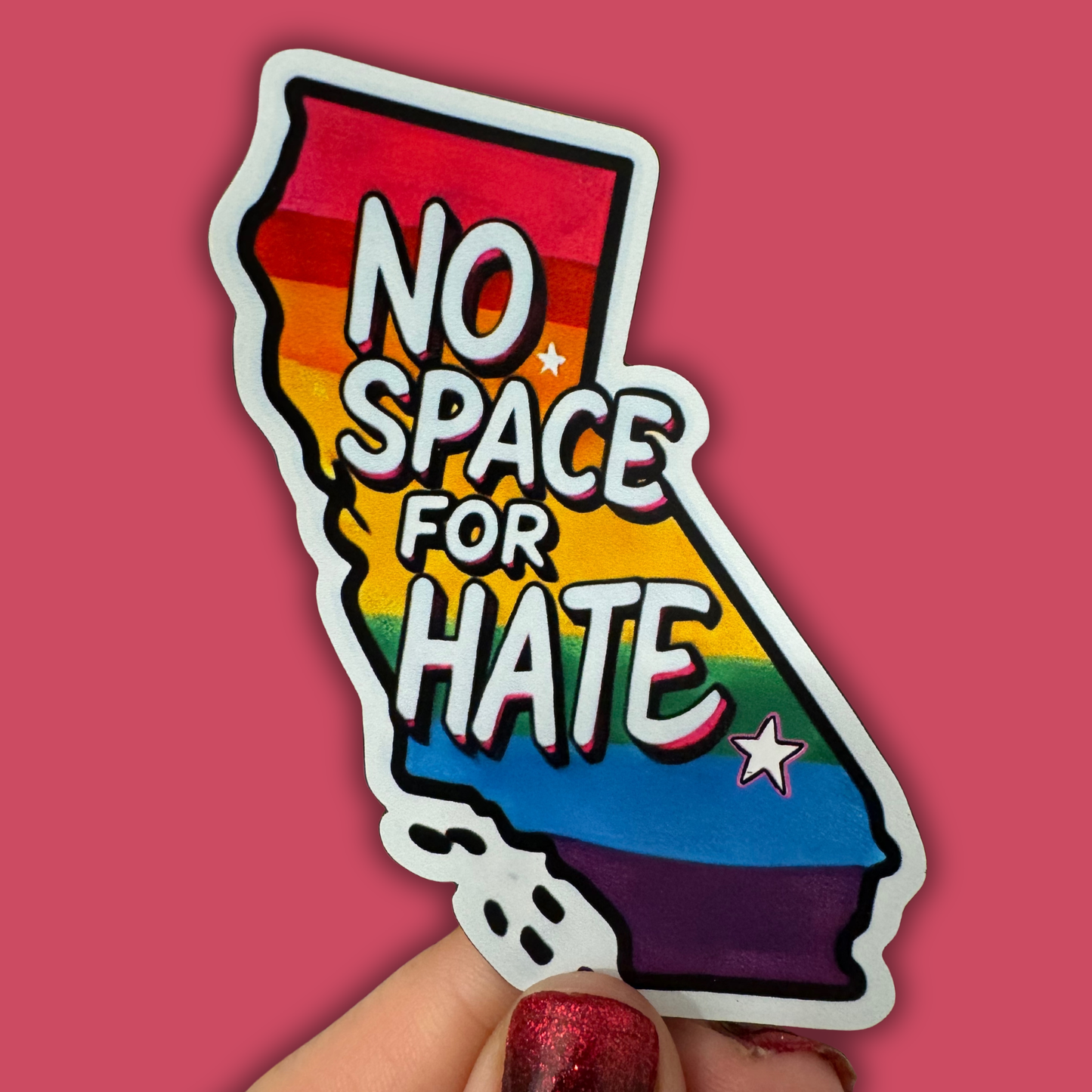 No Space For Hate California Magnet