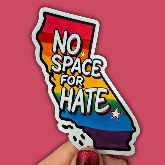 No Space For Hate California Magnet