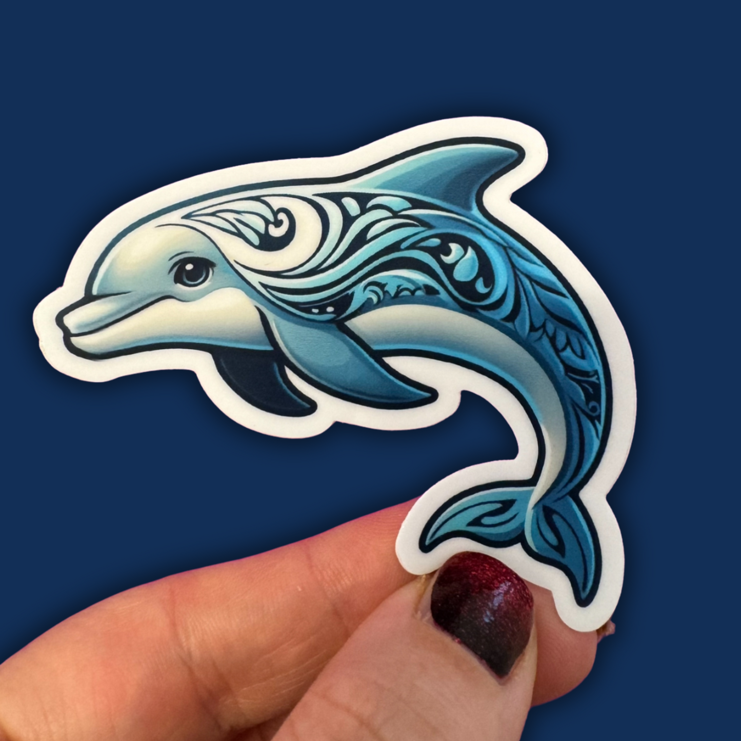 Enchanted dolphin sticker