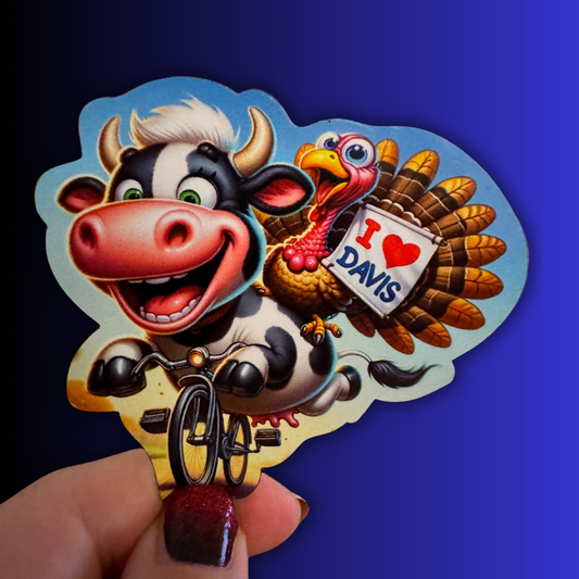 Davis Cow & Turkey Adventure Magnet