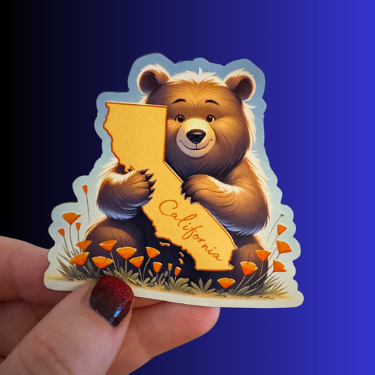 California Bear hug magnet